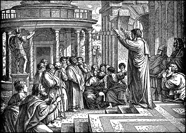 apostle paul preaching in synagogue